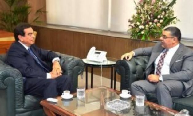 Ambassador of Egypt to Lebanon, Dr. Yasser Elwi (R) and George Kerdahy, Lebanese Information Minister 