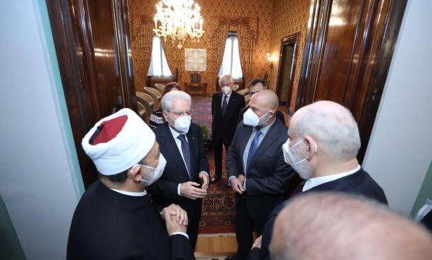 Italian President receives Egypt’s Grand Imam