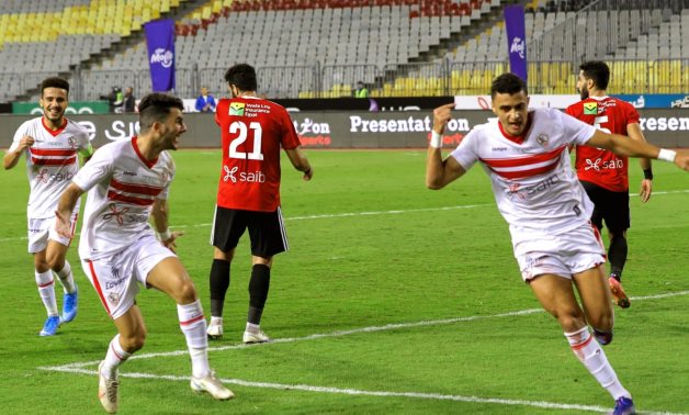 File- Omar El Said celebrates his goal 