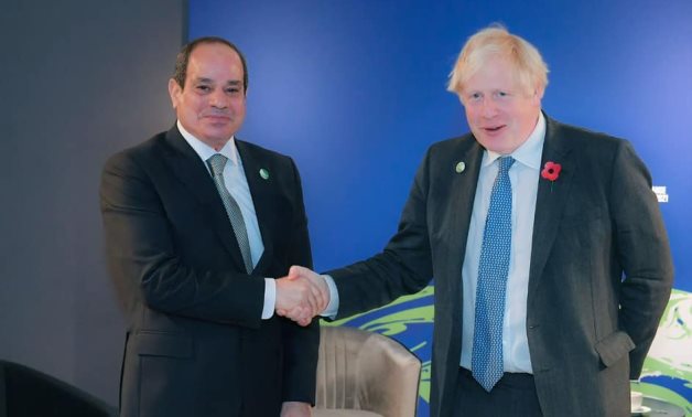Egyptian President Abdel Fattah El Sisi meets with UK Prime Minister Boris Johnson – Egyptian Presidency 