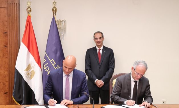 Signing of an agreement between PepsiCo and the Information Technology Industry Development Agency (ITIDA) in November 2021. Press Photo