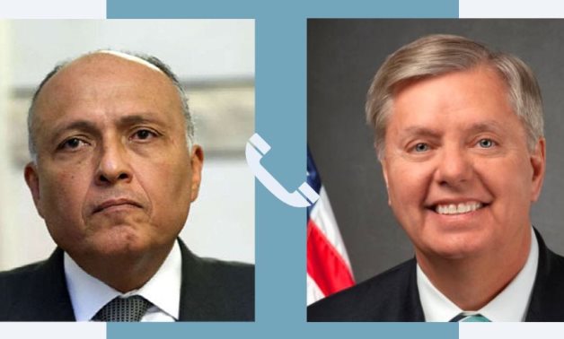 Egypt’s Foreign Minister Sameh Shoukry and US Senator Lindsey Graham 