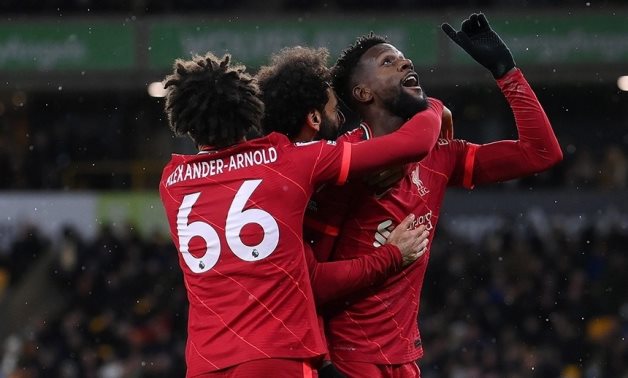 File - Origi celebrates after scoring the winning goal, courtesy of Liverpool Twitter account