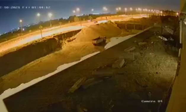 Surveillance camera showing accident site 