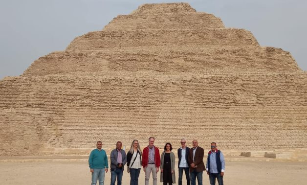 Ambassador of Sweden to Egypt, accompanying delegation visit Saqqara Antiquities Area - Min. of Tourism & Antiquities