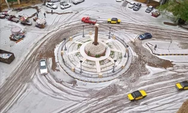 Alexandria streets covered with snow in rare scene as temperature drops