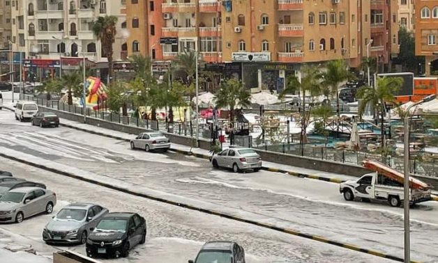 Red Sea's city sees rare snowfall as wave of weather hits Egypt - EgyptToday