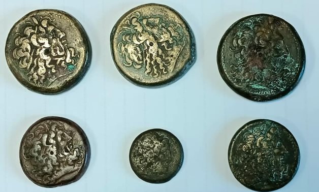 Part of the confiscated coins - Min. of Tourism & Antiquities 