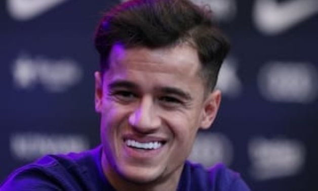 January 8, 2018 FC Barcelona's new signing Philippe Coutinho during the news conference REUTERS/Albert Gea