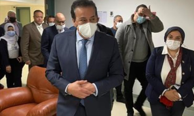 Minister of Higher Education and Acting Health Minister Khaled Abdel Ghafar inspected Sharm El Sheikh International Hospital upon his arrival at Red Sea resort to take part in 4th edition of World Youth Forum 