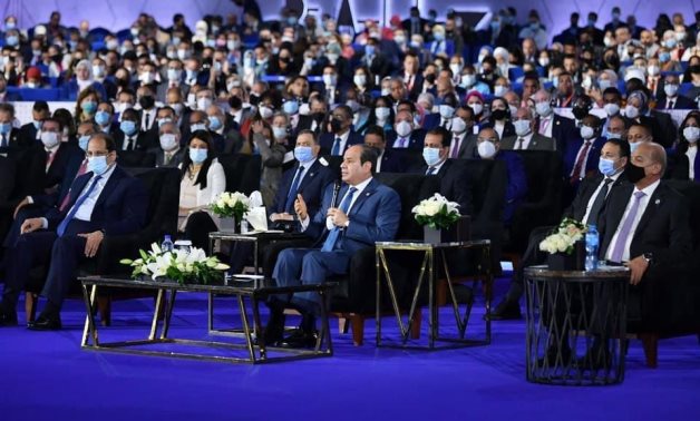 President Abdel Fatah al-Sisi at WYF on January 11, 2022. Press Photo