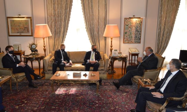 Egypt’s Foreign Minister Sameh Shoukry and COP26 President Alok Sharma meets in Egypt – Egyptian Foreign Ministry 