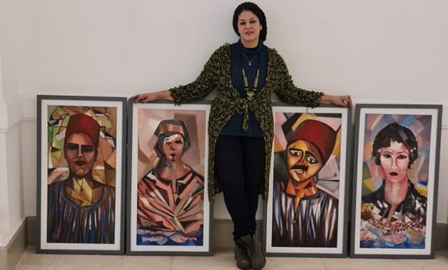 Ghada el-Nagar and her artwork - social media