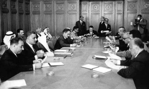 Arab heads of state in a meeting during the 1964 Arab League Summit in Cairo - wikipedia