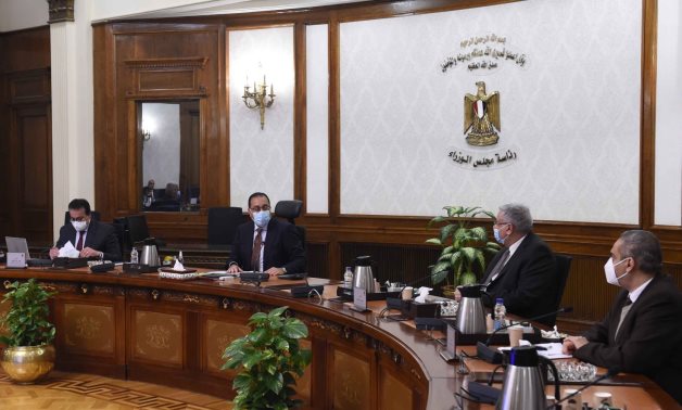 Egypt's Prime Minister Mostafa Madbouly chairs a meeting for the Cabinet's health ministerial group on Sunday - Egyptian Cabinet