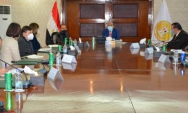 Egyptian Minister of International Development Mahmoud Shaarawy meet Tuesday with Resident Coordinator of the United Nations (UN) in Cairo Elena Panova
