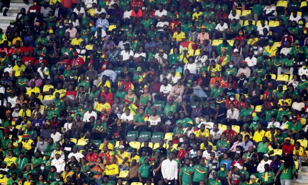 General view of Cameroon fans inside the stadium, on Monday, 24 January 2022. (REUTERS)