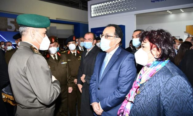 Egyptian Prime Minister Moustafa Madbouli and Culture Minister Enas Abdel Dayem, visited the pavilion- press photo