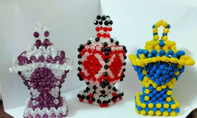Ramadan Lanterns made with beads - social media