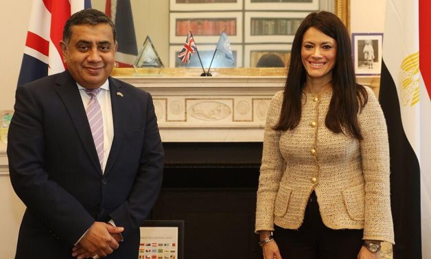 Egypt's International Cooperation Minister Rania Al-Mashat meets with UK Minister of State Foreign Commonwealth and Development Affairs, Lord Tariq Ahmad of Wimbledon - Ministry