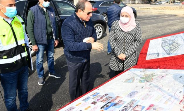Sisi inspects projects in Old Cairo March 18, 2022 - Presidential spokesperson Facebook page
