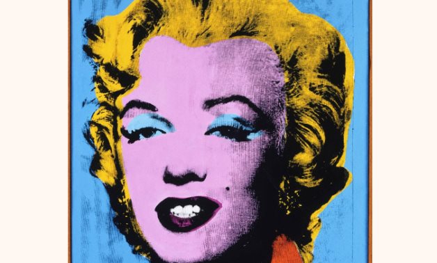 Blue Marilyn painting for Andy Warhol - Social media