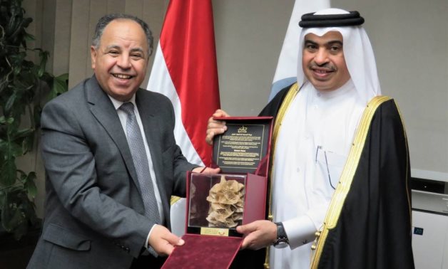 Minister of Finance Mohamed Maait meeting with his counterpart Ali bin Ahmed al-Kuwari