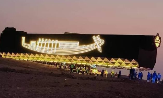 Transfer process of Khufu's Solar Ship - FILE PHOTO