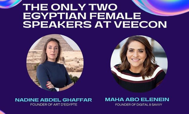 Nadine Abdel Ghaffar and Maha Abouelenein, the only two Egyptian women speakers at VeeCon2022.