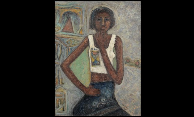 Hamed Nada's painting "The Nubian Girl" - social media