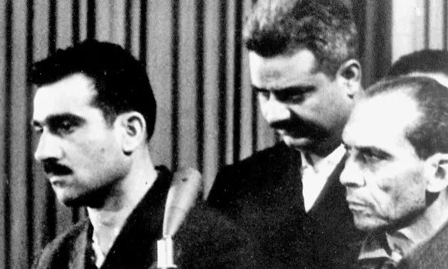 The trial of Eli Cohen (left), Damascus, 1965 - AFP