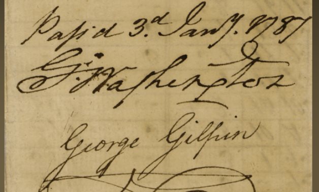 George Washington's signature at the bottom of the payroll - social media