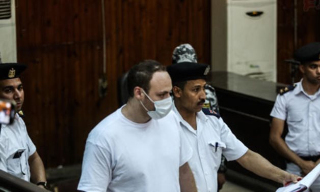 Karim El-Hawary during his trial on Saturday – Egypt Today