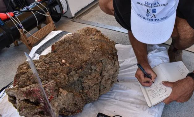 Marble head of Hercules recovered from ancient Roman shipwreck in Greece