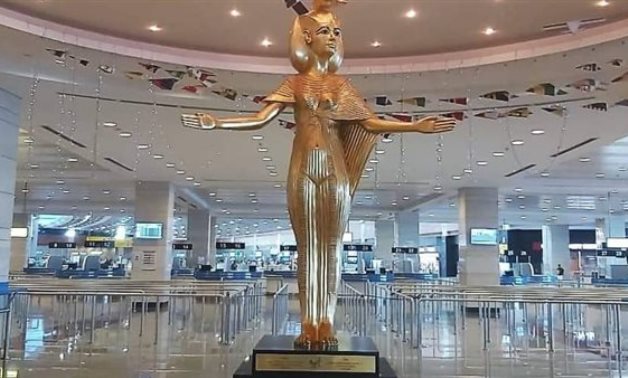 The reproduced statue of Goddess Serket - social media