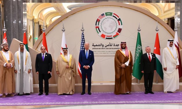 Leaders of the Jeddah Security and Development Summit pose for a picture- press photo