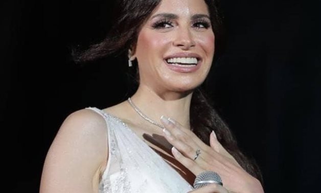 File: Amal Maher during her concert in Al Alamein.