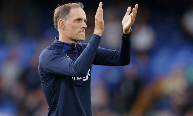 Chelsea manager Thomas Tuchel applauds fans after the match Action Images via Reuters/Molly Darlington