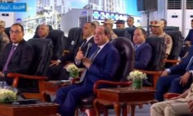 President Abdel Fattah El Sisi witnessed Wednesday the inauguration ceremony of the plants complex of the Egyptian Black Sand Company in Burullus city in Kafr el Sheikh governorate.