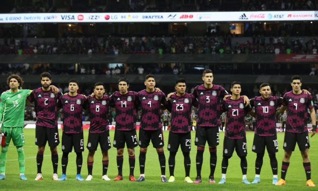 Mexico line up during the national anthems before the match REUTERS/Edgard Garrido/File Photo
