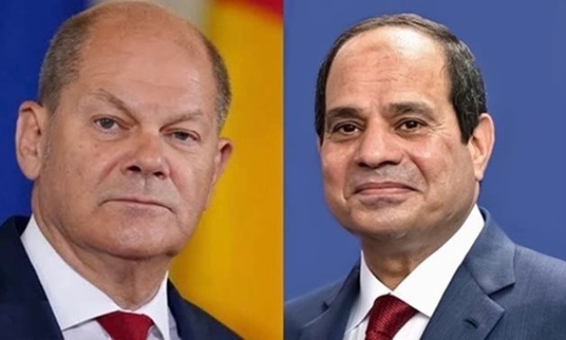 FILE - President Abdel Fatah al-Sisi and German Chancellor Olaf Scholz – Press Photo