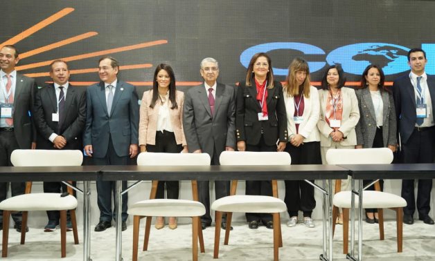 Signing of agreements and cooperation protocols worth $83 billion in the renewable energy sector between Egypt and nine investors in Sharm El Sheikh on COP 27 sidelines. November 15, 2022. Press Photo 