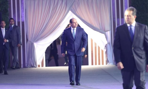 President Abdel Fatah al-Sisi at the inauguration ceremony of New Mansoura on December 1, 2022. Press Photo