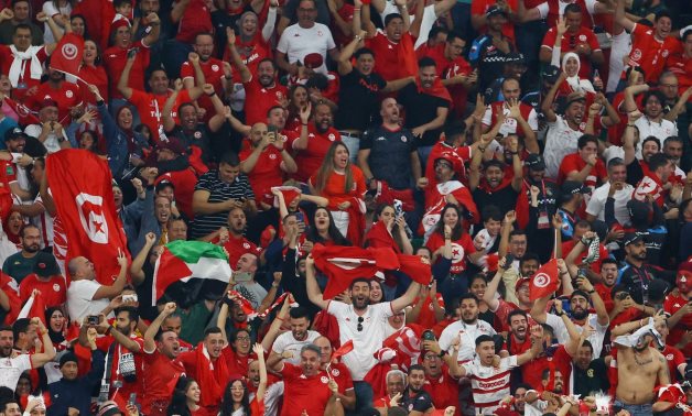 Tunisia fans celebrates their first goal scored by Wahbi Khazri REUTERS/Hannah Mckay
