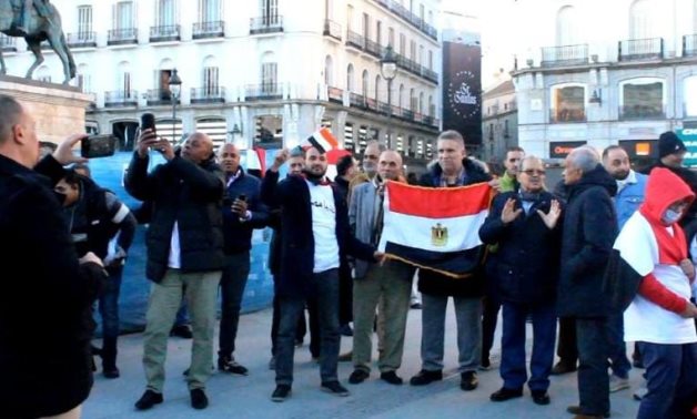 Hundreds of Egyptians gathered outside the Egyptian Embassy in Serbia