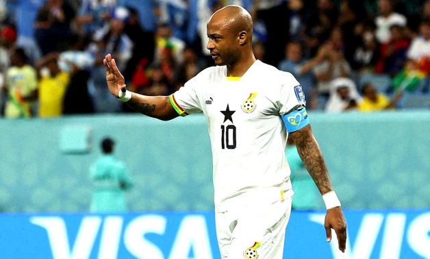 Ghana's Andre Ayew reacts after his penalty is saved by Uruguay's Sergio Rochet REUTERS/Bernadett Szabo