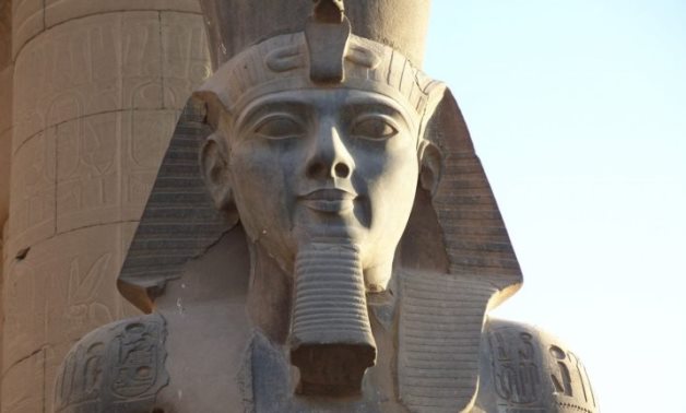 File: Ramses II statue at Grand Egyptian Museum.
