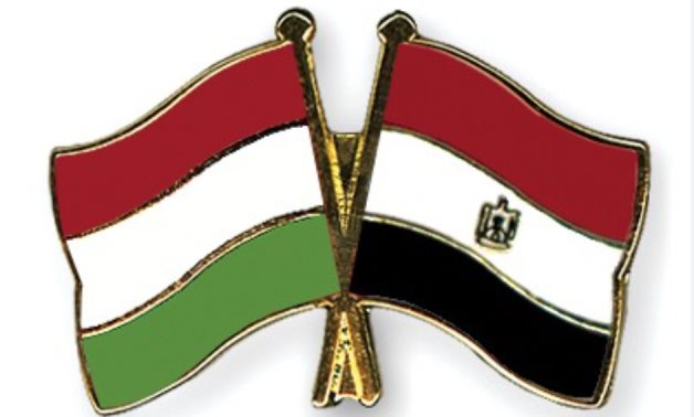 Egypian and Hugarian flags - CC
