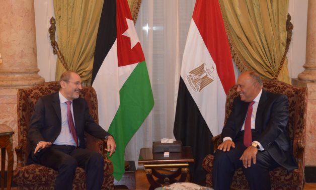 Meeting of Minister of Foreign Affairs Sameh Shokry and his Jordanian counterpart Ayman al-Safady in Cairo, Egypt. March 8, 2023. Press Photo 