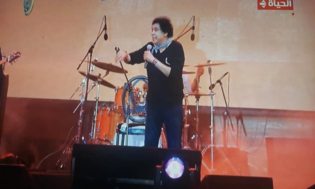 File: Al-Hayat TV Channel broadcasts exclusively the live concert of the Egyptian megastar Mohamed Mounir - dubbed the king- in Arish city in North Sinai Governorate.